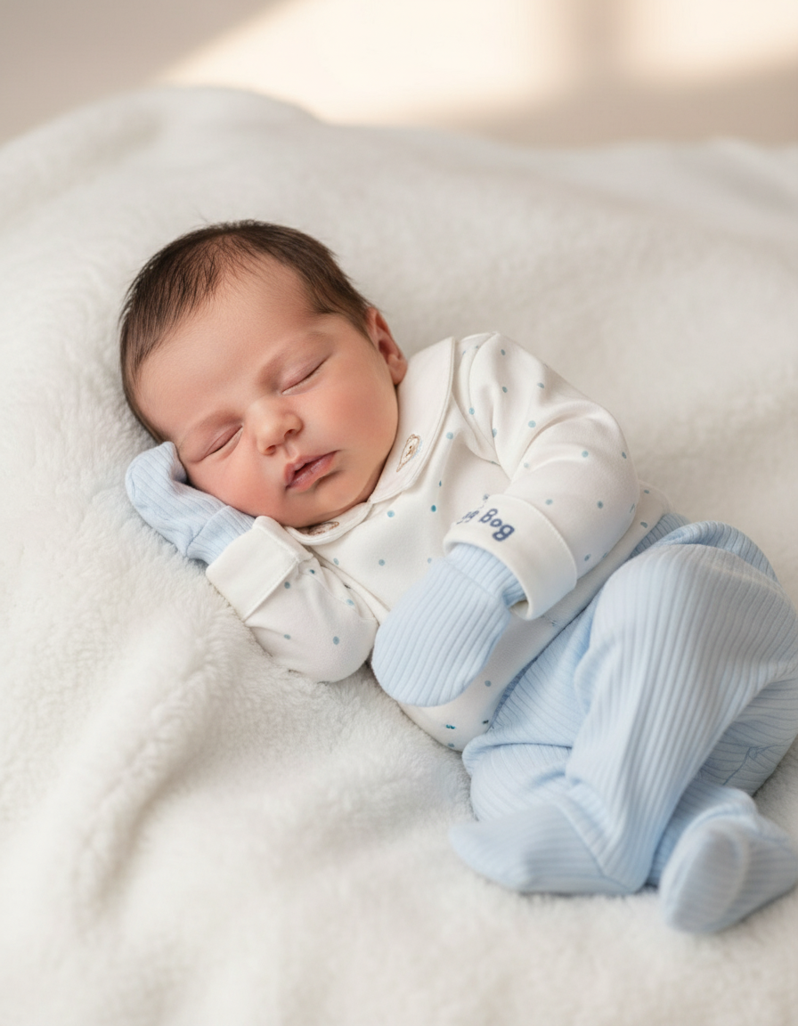 طقم مريح وفخم للمواليد الجدد بـ5 قطع