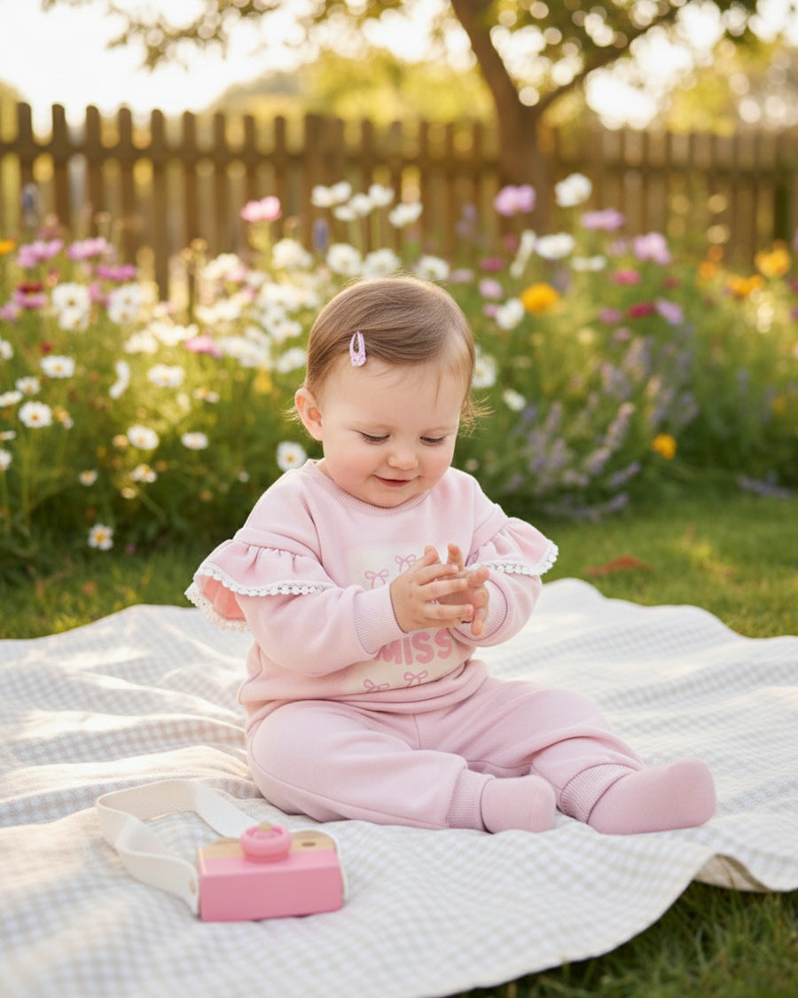 طقم جميل و كيوت للبنات بلمسات أنيقة