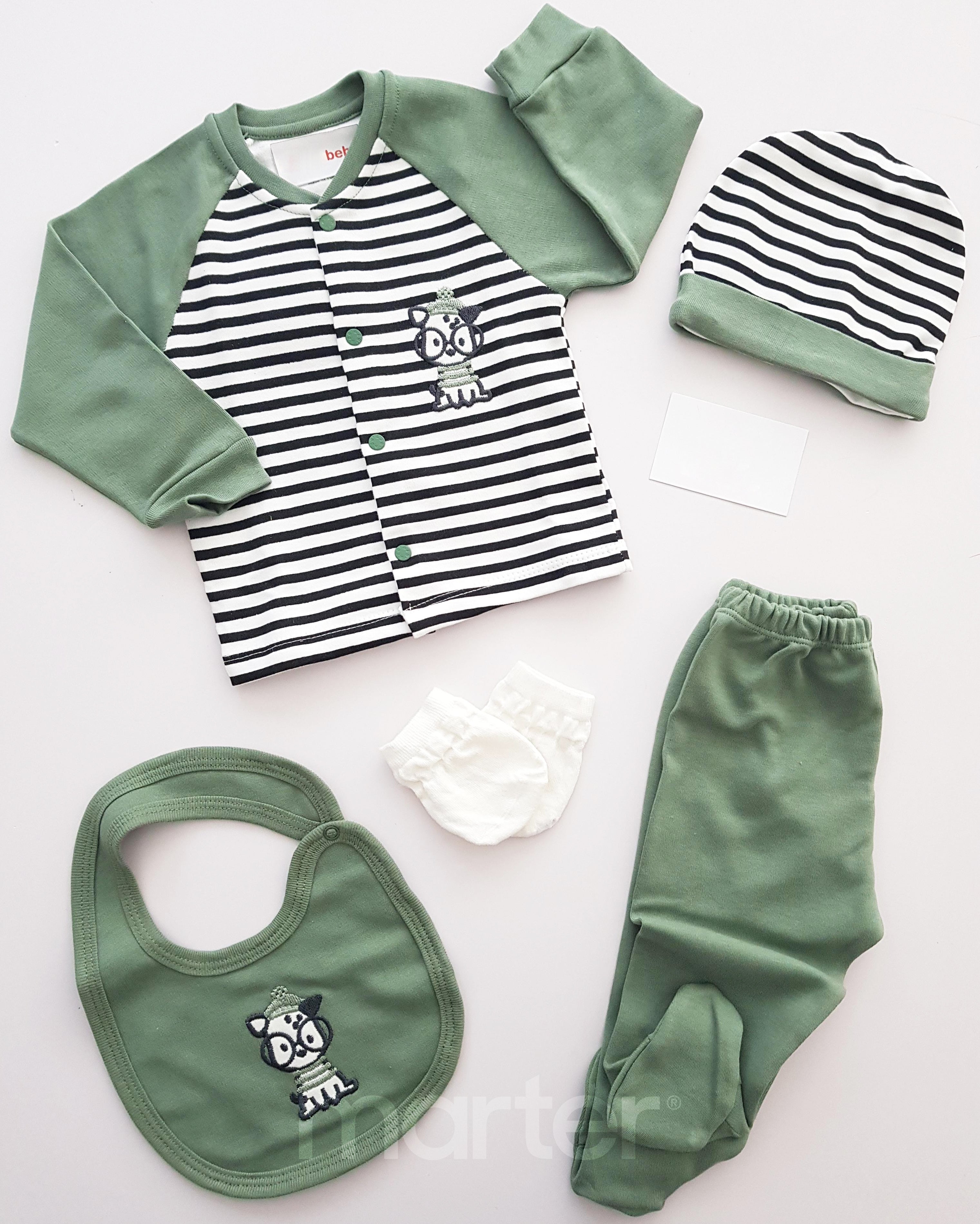 طقم أنيق للمواليد الجدد بـ5 قطع
