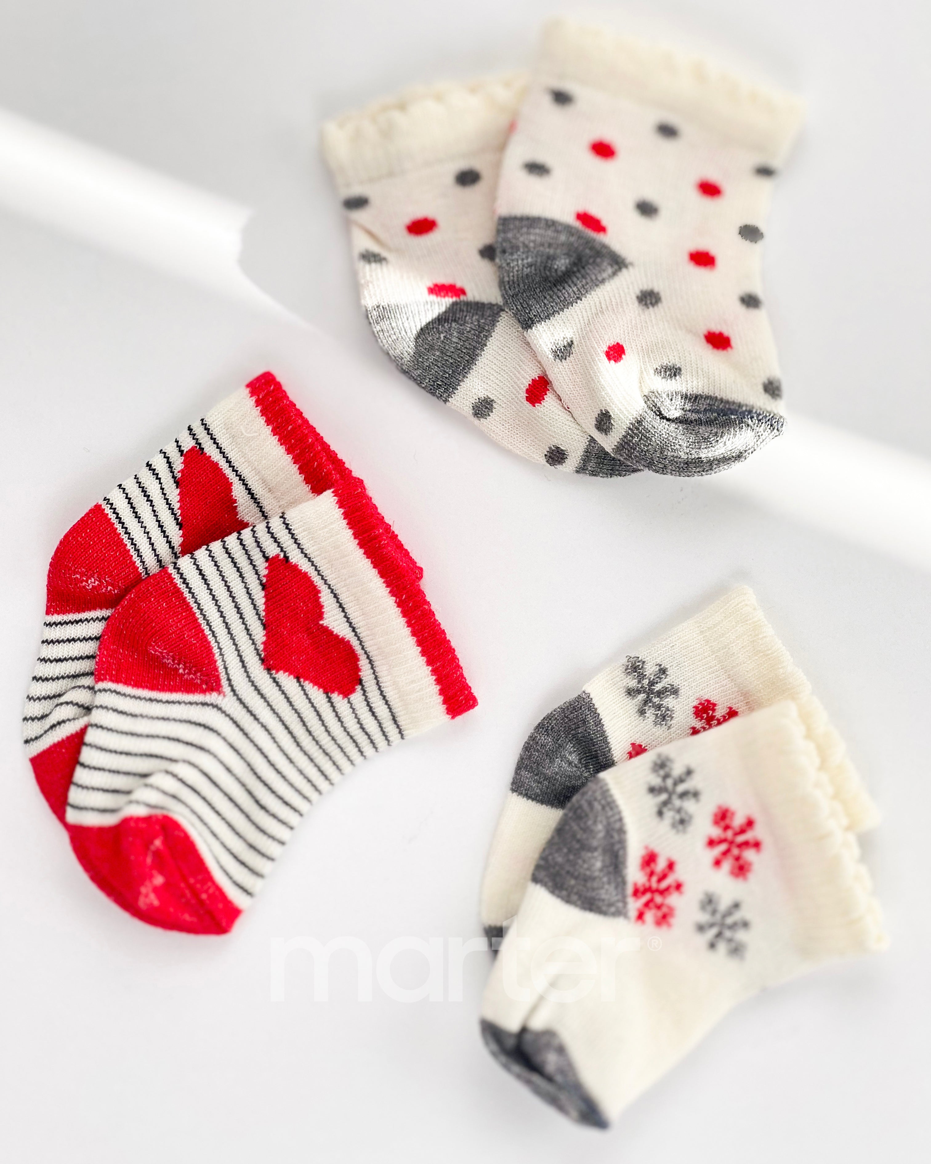 جوارب ناعمة للأطفال: تشكيلة من 3 قطع