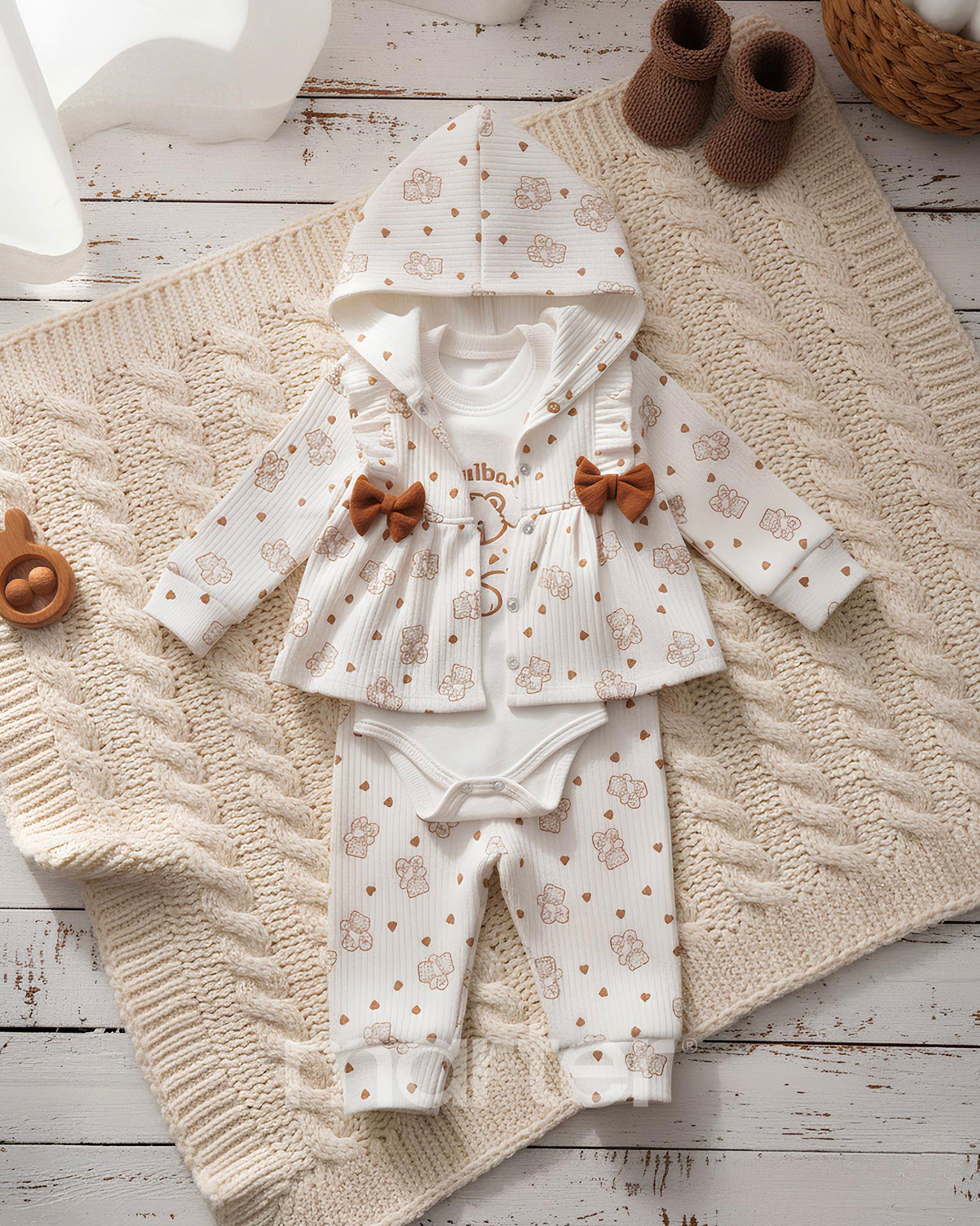 طقم الأميرة الصغيرة للبنات من 3 قطع جميلة