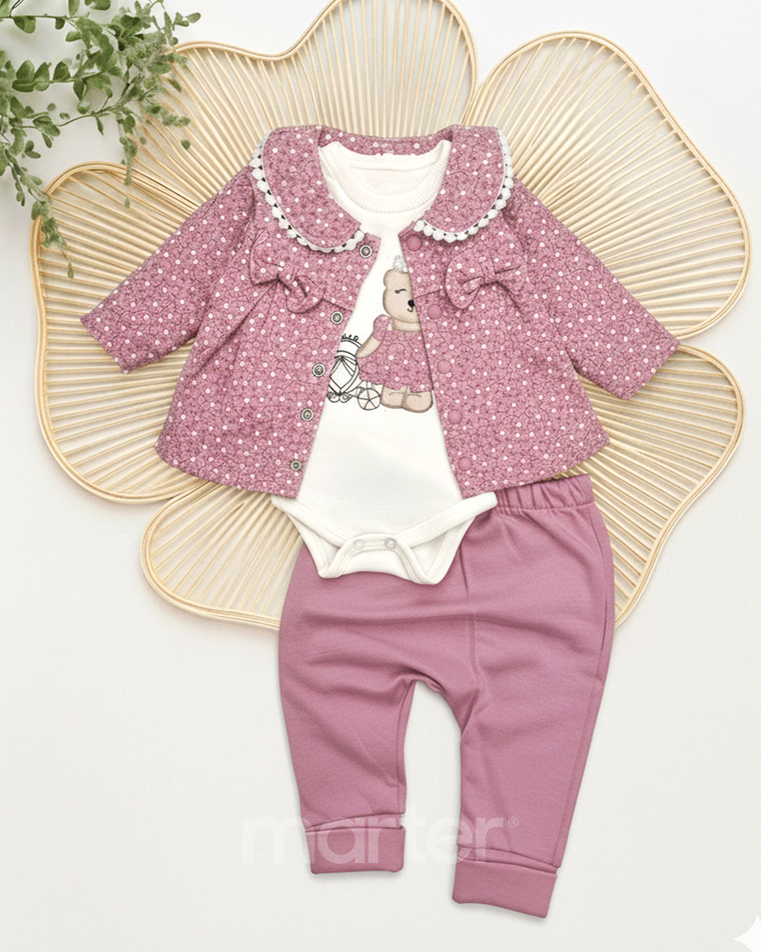 طقم الأميرة الصغيرة للبنات من 3 قطع جميلة