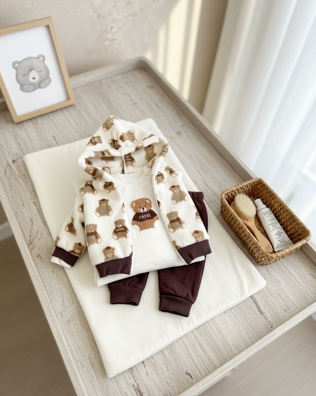 طقم شتوي جميل للأولاد من 3 قطع