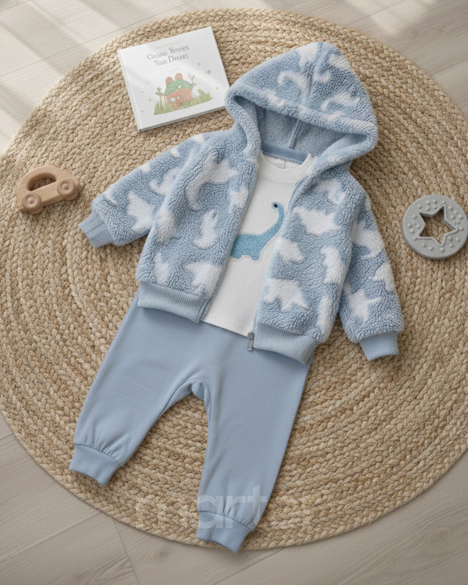 طقم شتوي جميل للأولاد من 3 قطع