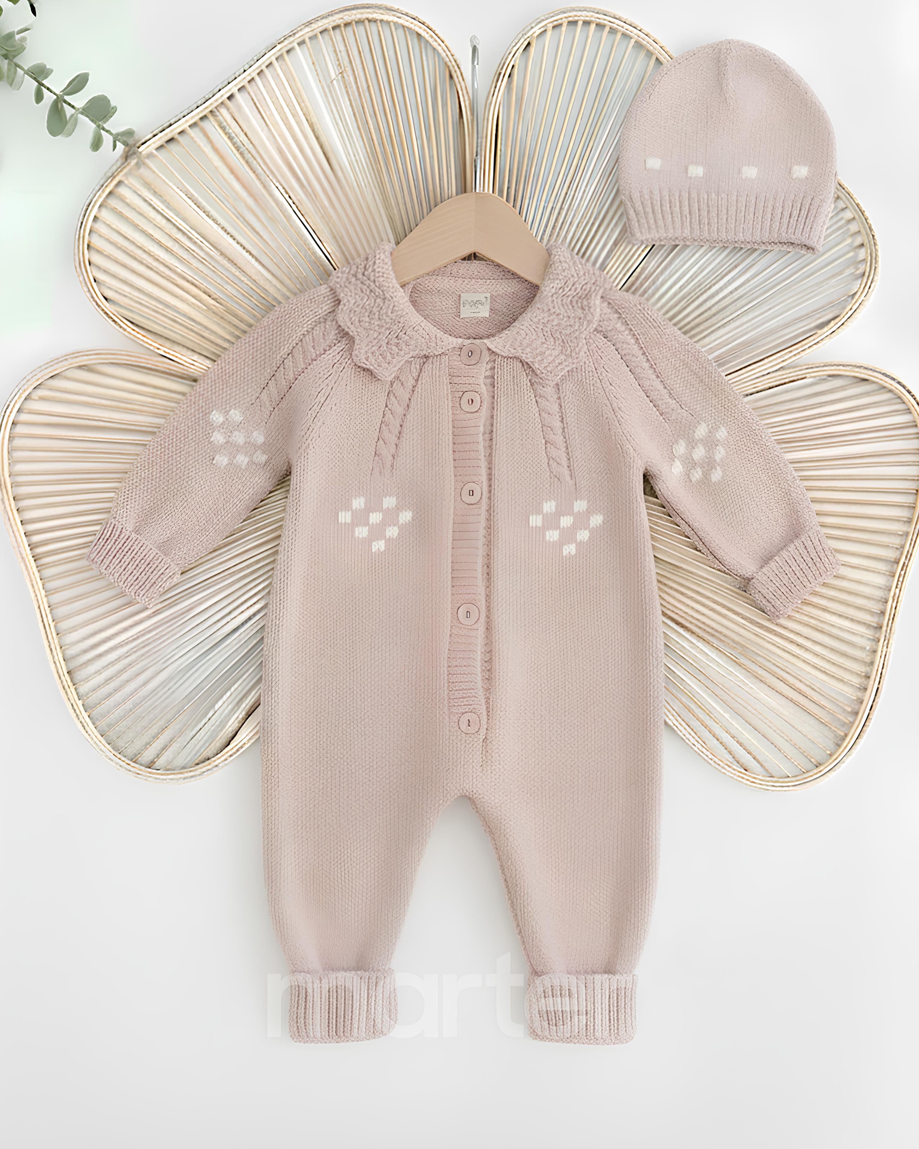 طقم شتوي كيوت للبنات من 2 قطع