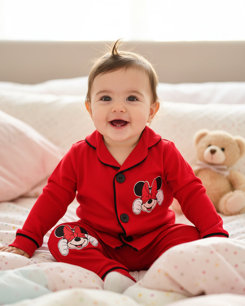 بيجامة ميني ماوس للبنات مكونة من 2 قطع