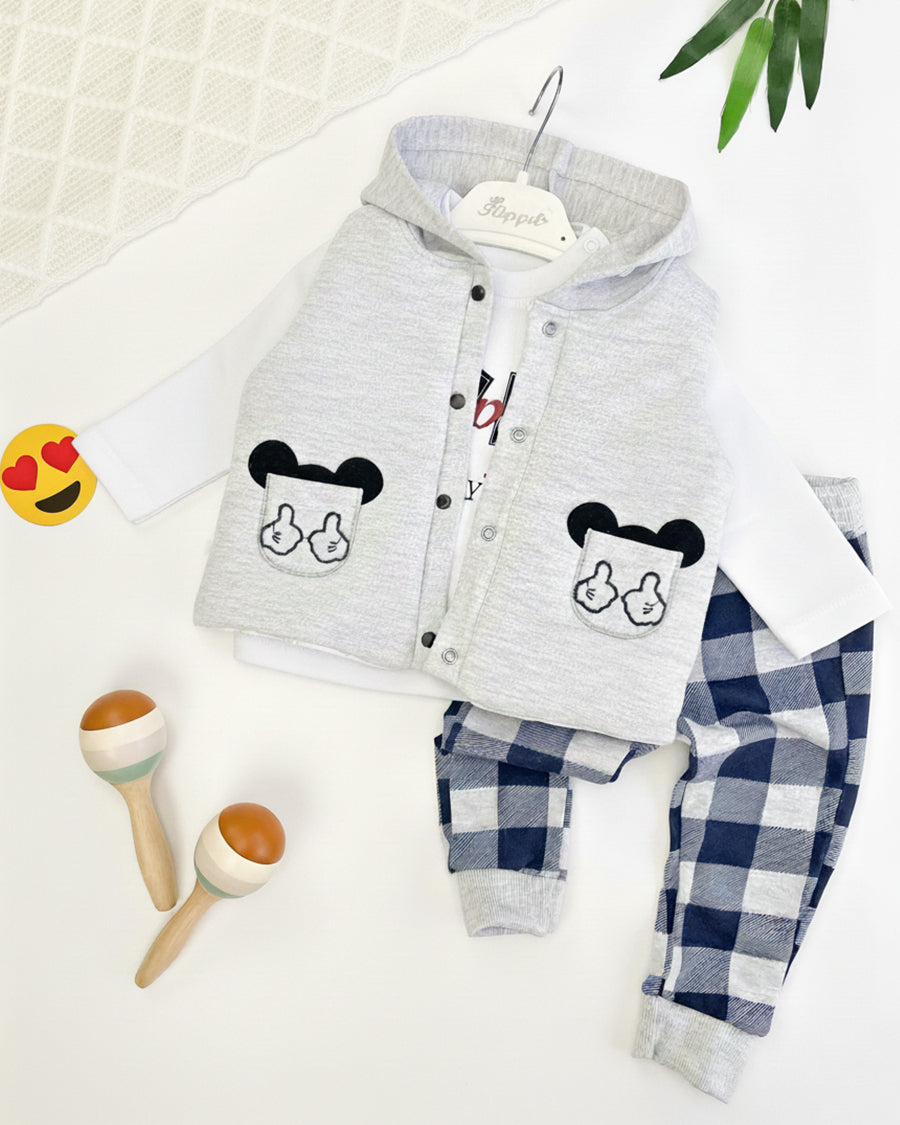 طقم ميكي ماوس الشهير الرائع من 3 قطع