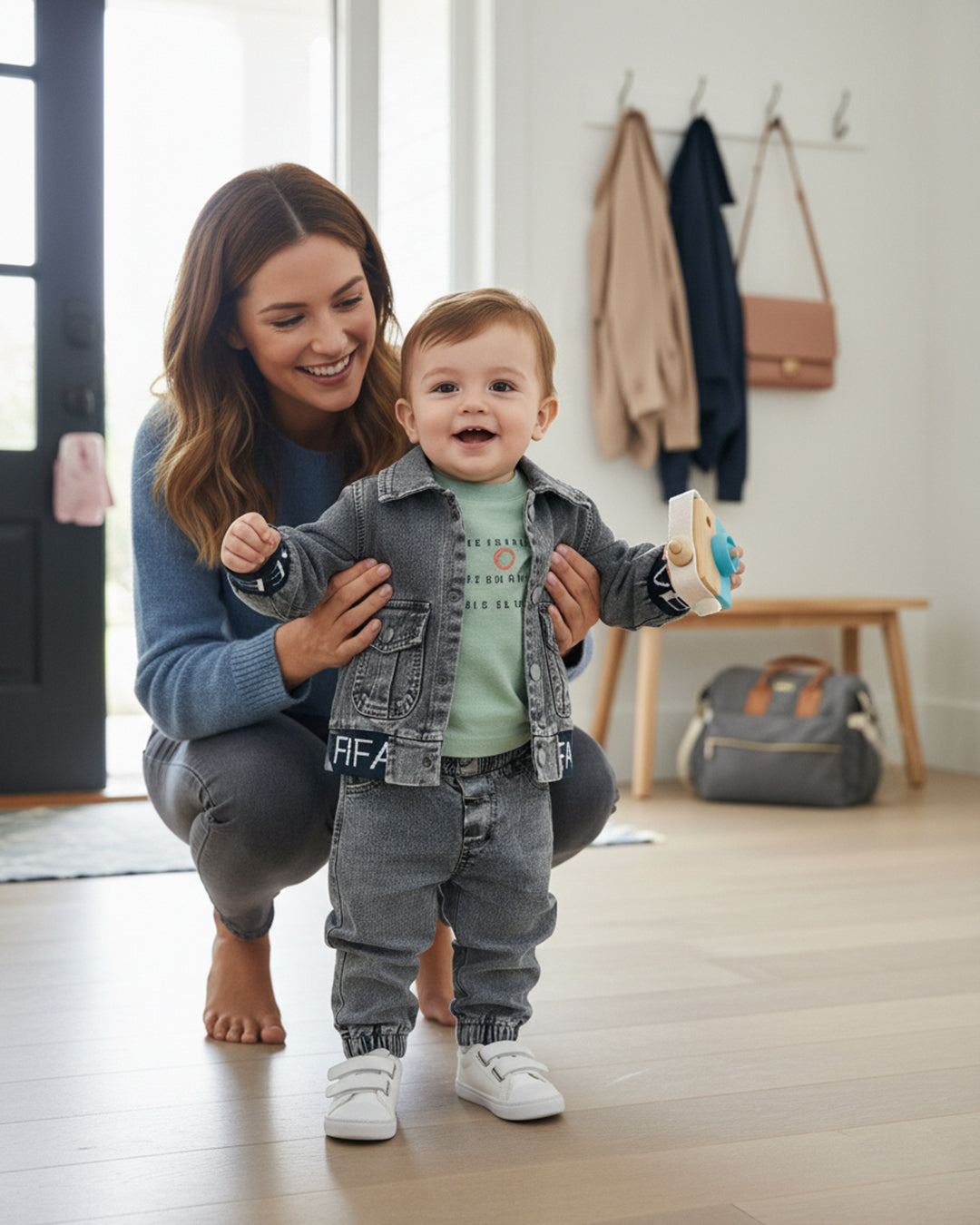 طقم جينز فخم للأولاد من 3 قطع فاخرة