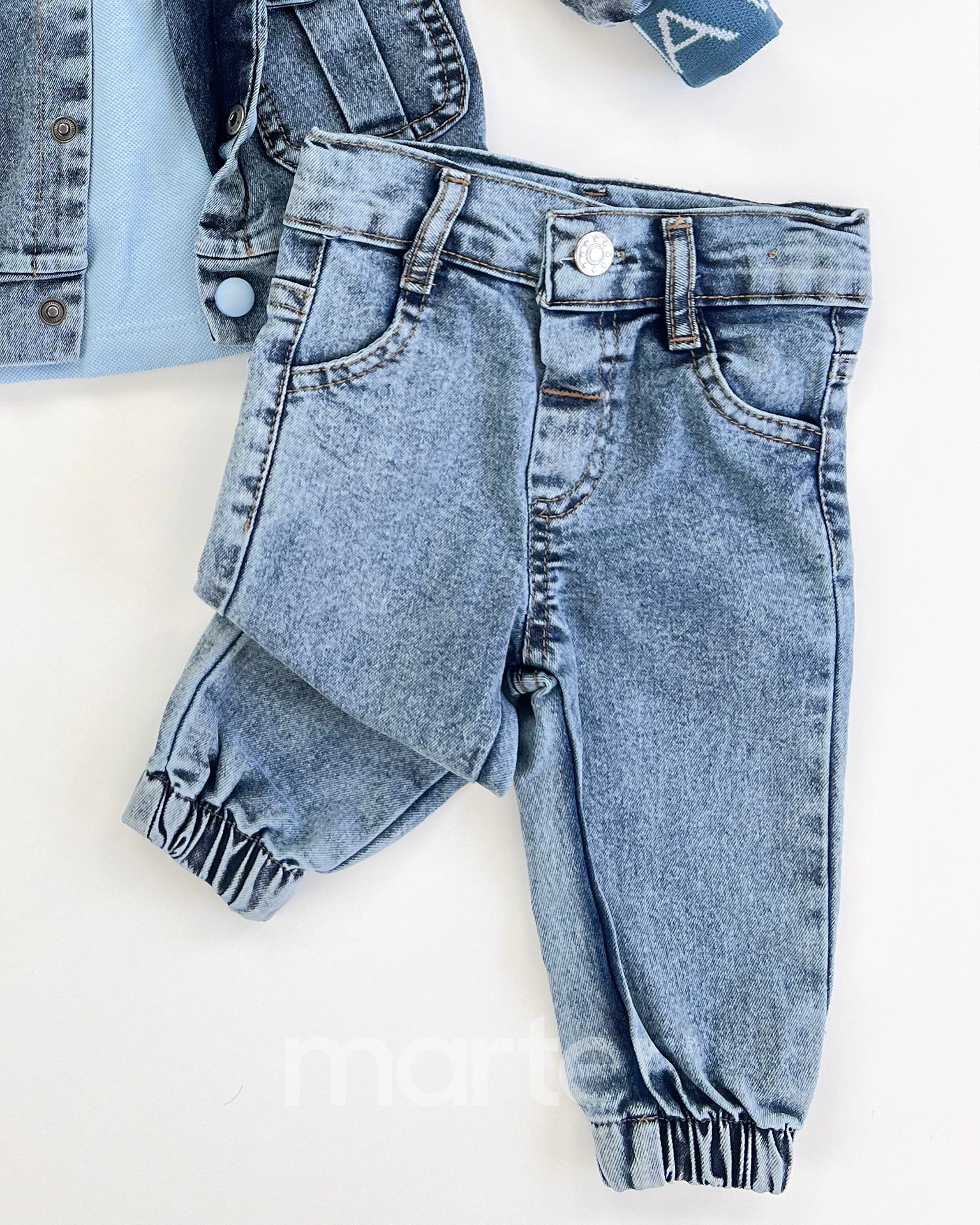 طقم جينز فخم للأولاد من 3 قطع فاخرة