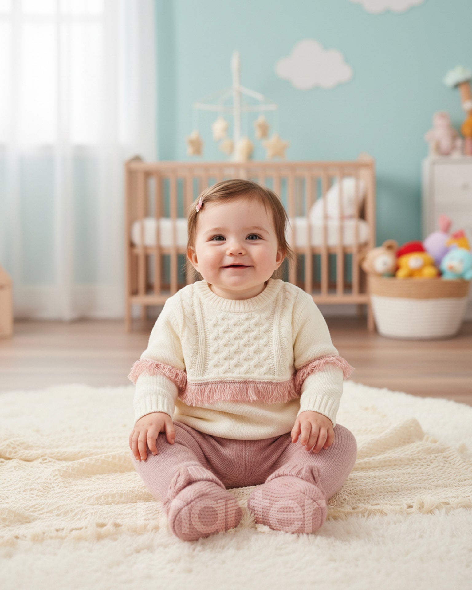 طقم شتوي كيوت للبنات من 2 قطع