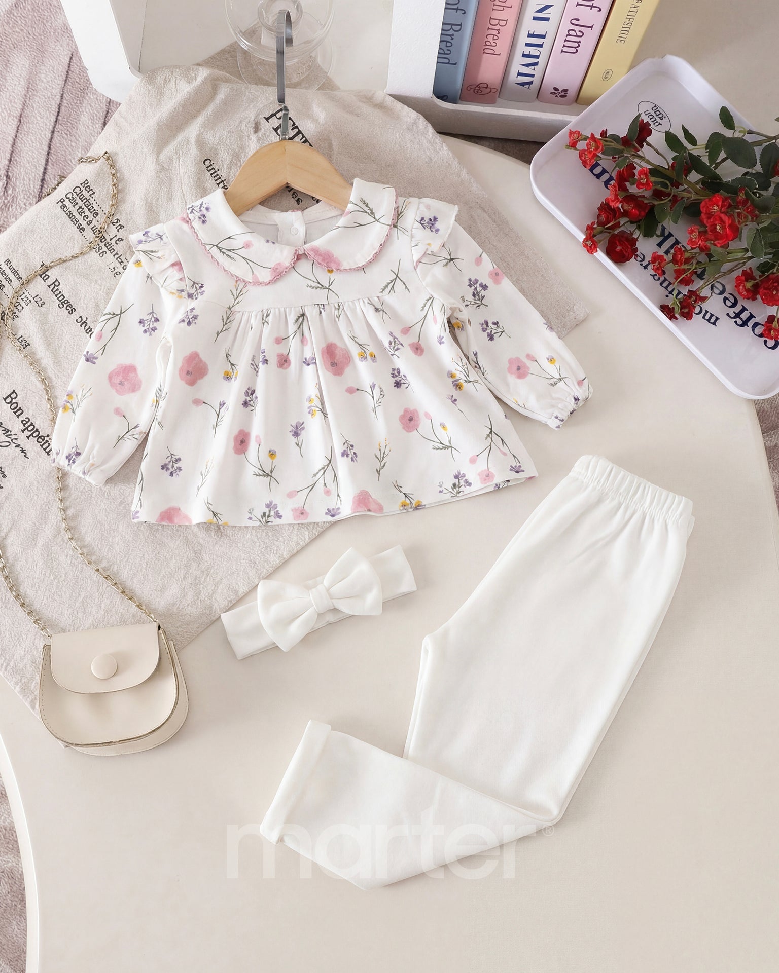 طقم راقي للبنات بتصميم كيوت من 3 قطع