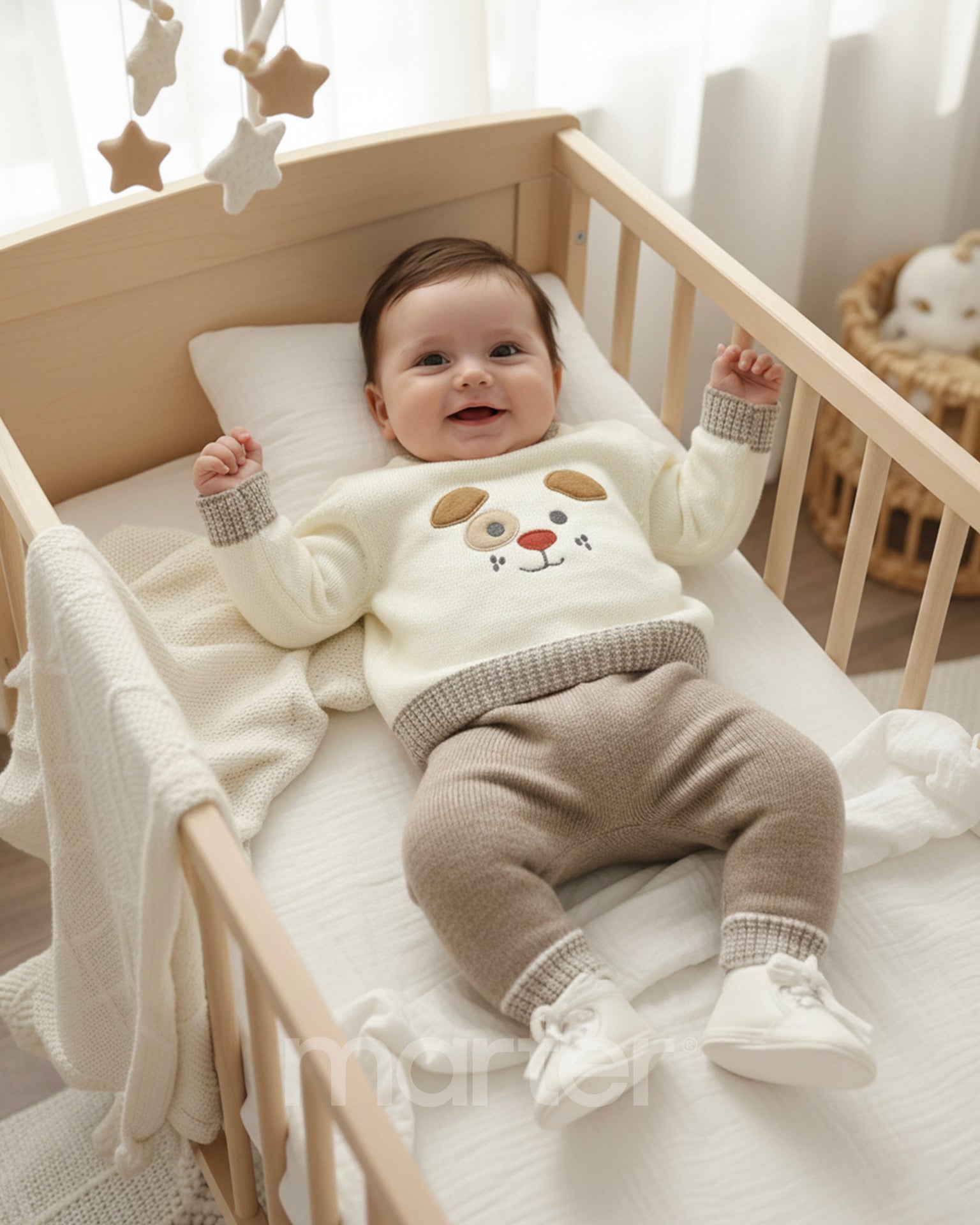 طقم شتوي كيوت للأولاد من 2 قطع