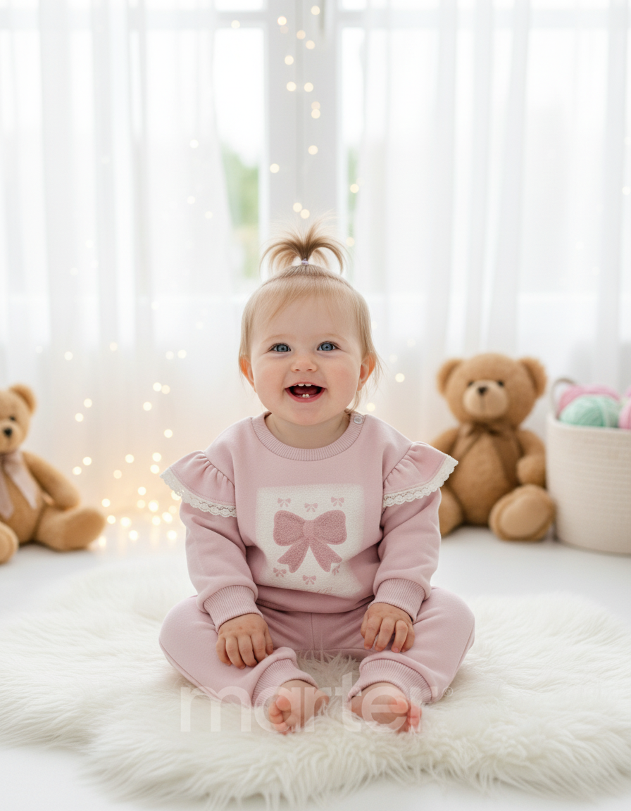 طقم جميل و كيوت للبنات بلمسات أنيقة