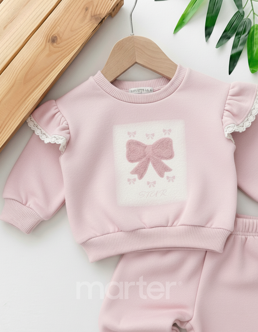 طقم جميل و كيوت للبنات بلمسات أنيقة