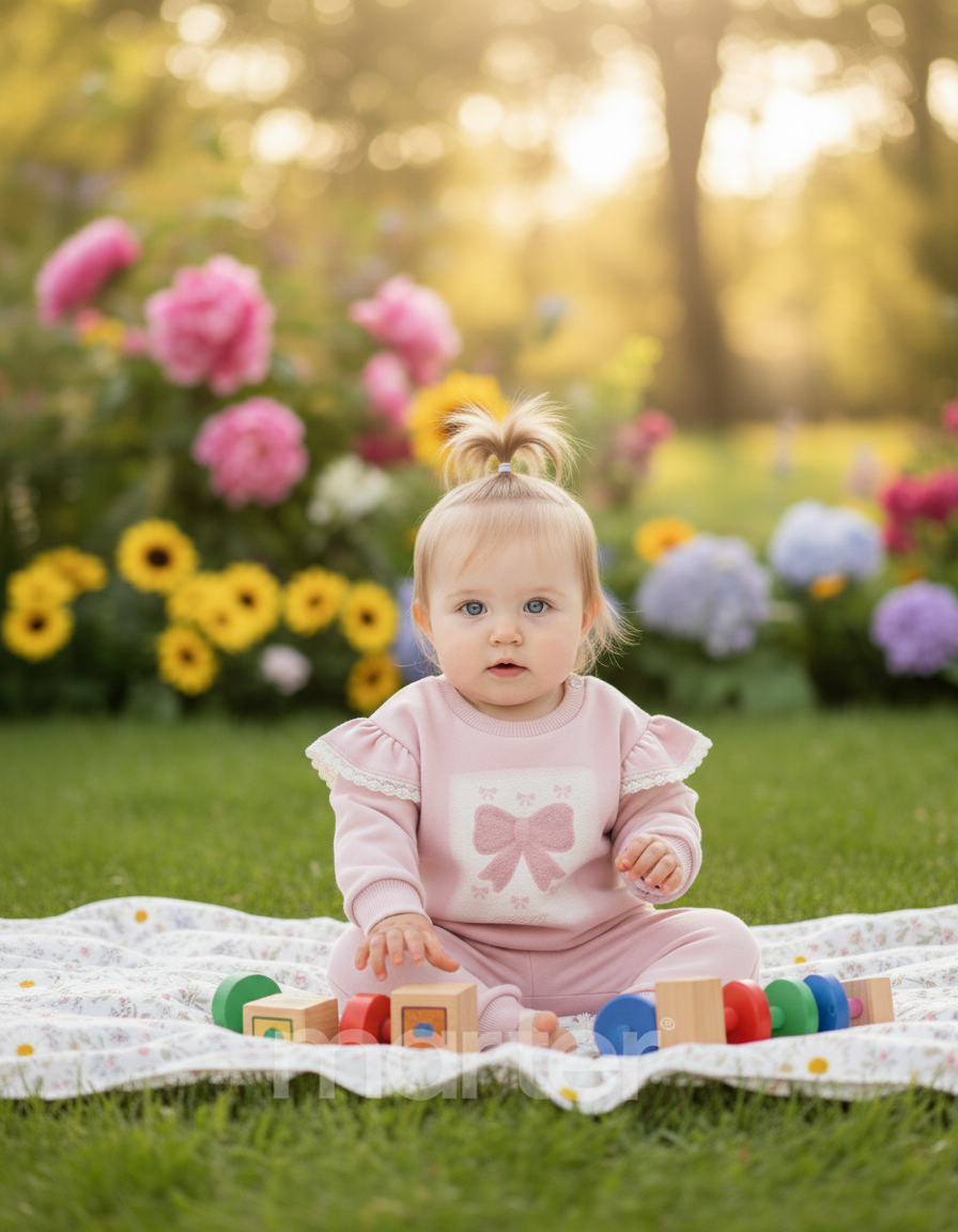 طقم جميل و كيوت للبنات بلمسات أنيقة