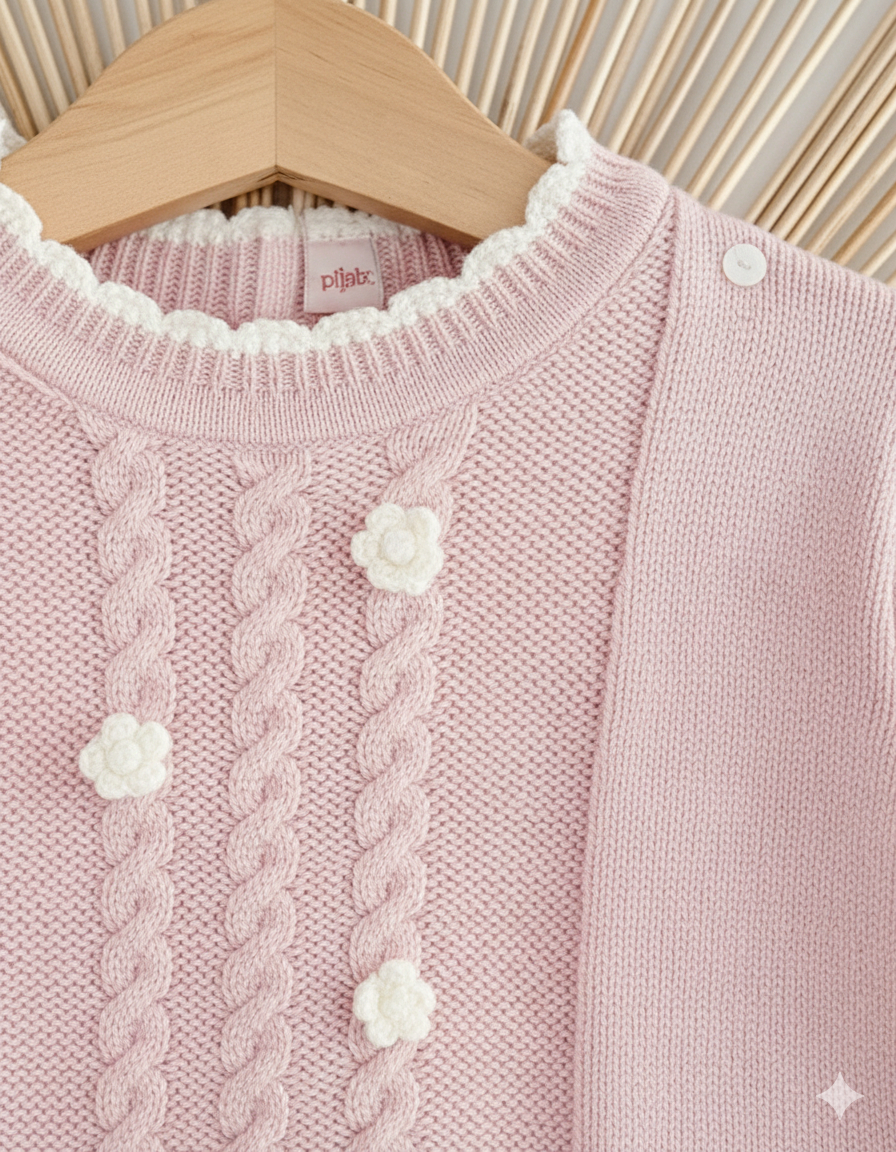 طقم شتوي كيوت للبنات من 2 قطع أنيقة