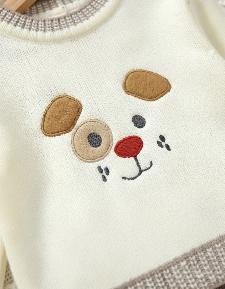 طقم شتوي كيوت للأولاد من 2 قطع