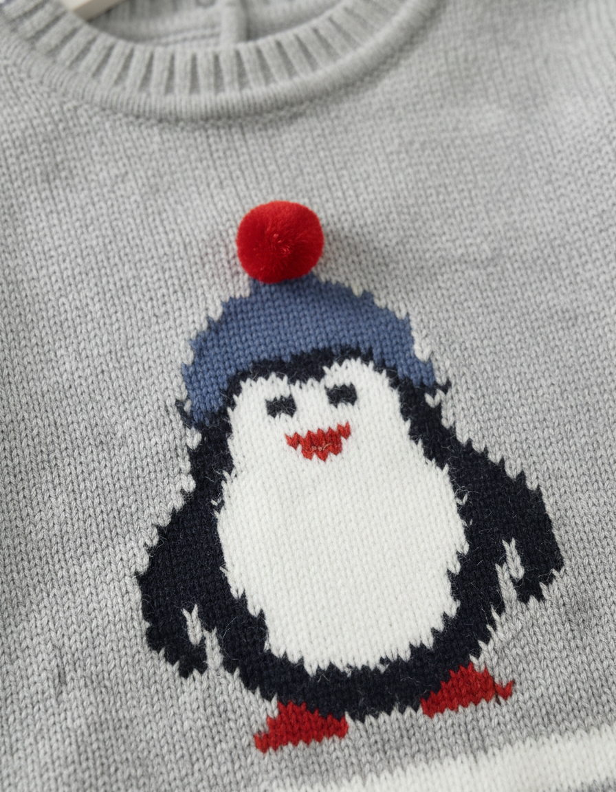 طقم شتوي كيوت للأولاد من 2 قطع