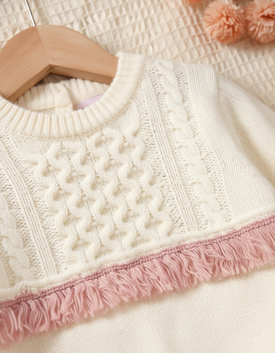 طقم شتوي كيوت للبنات من 2 قطع