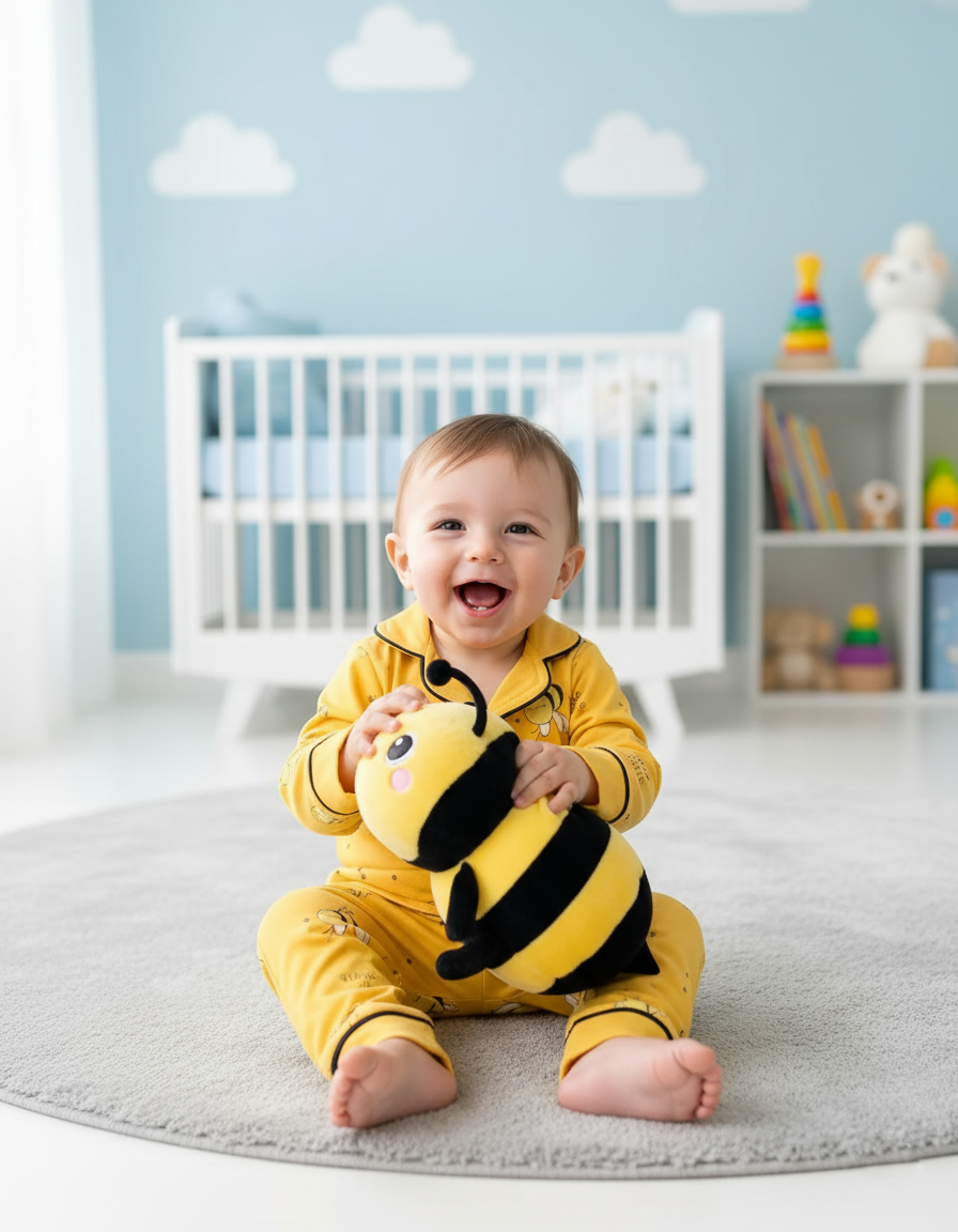 بيجامة كيوت للبنات و الأولاد مزينة من 2 قطع