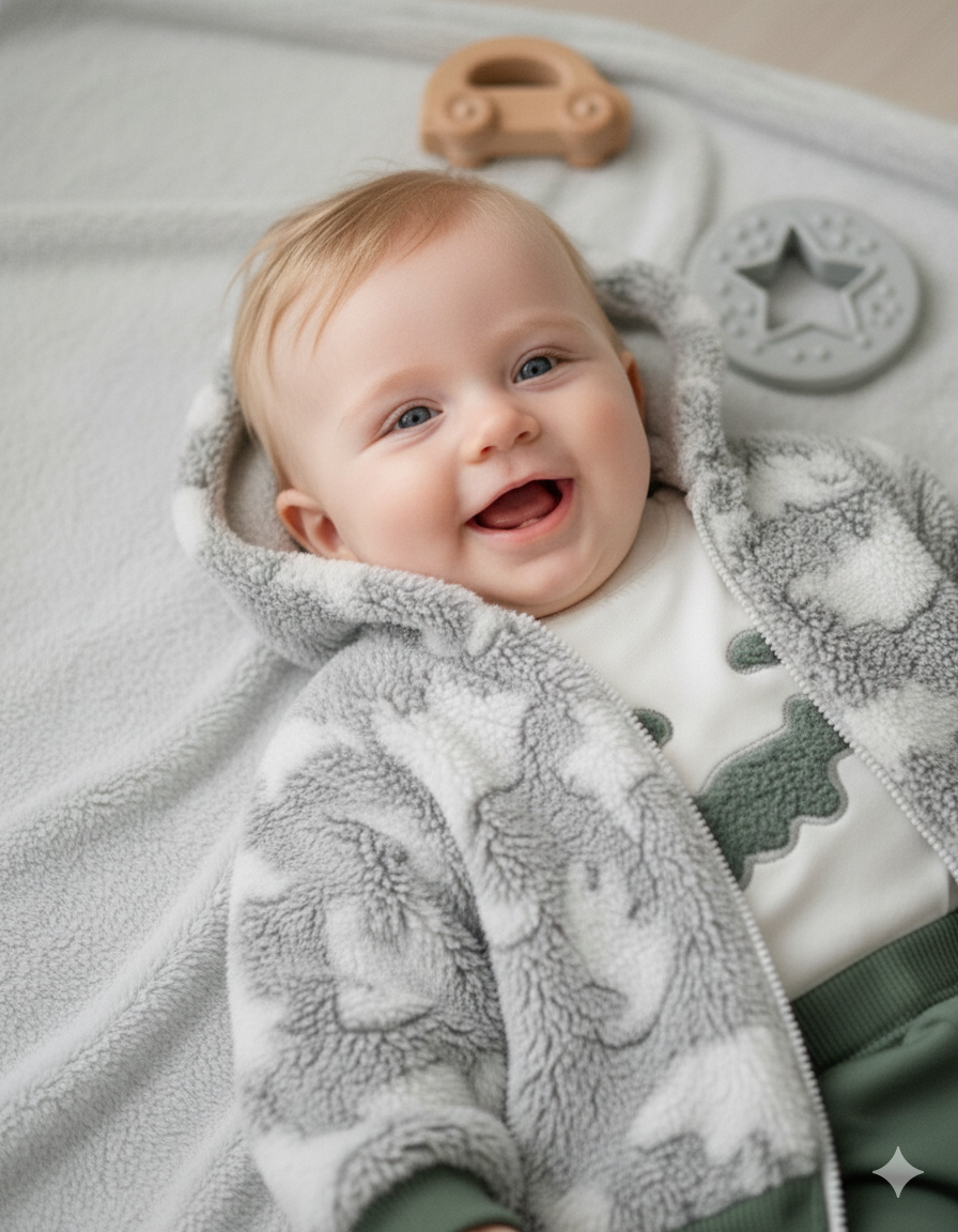 طقم شتوي جميل للأولاد من 3 قطع