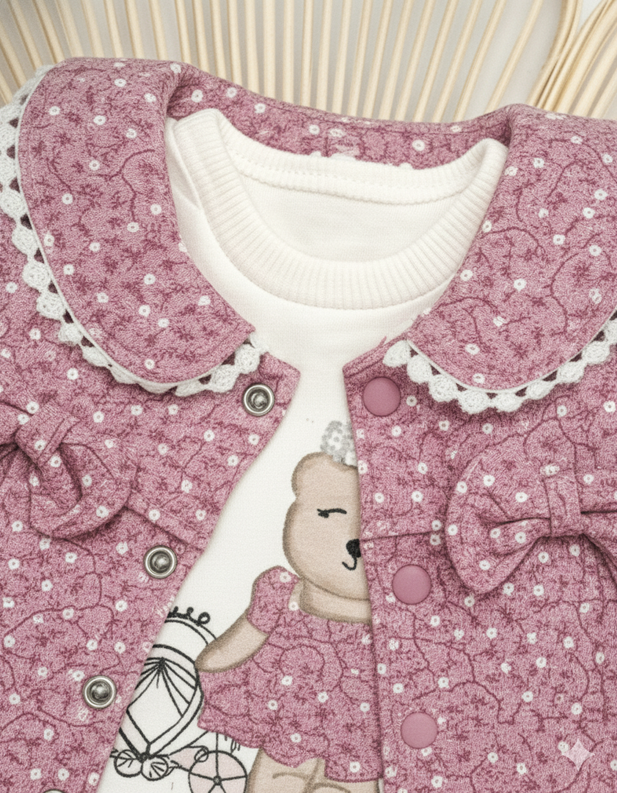 طقم الأميرة الصغيرة للبنات من 3 قطع جميلة