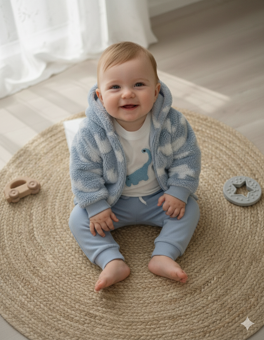 طقم شتوي جميل للأولاد من 3 قطع