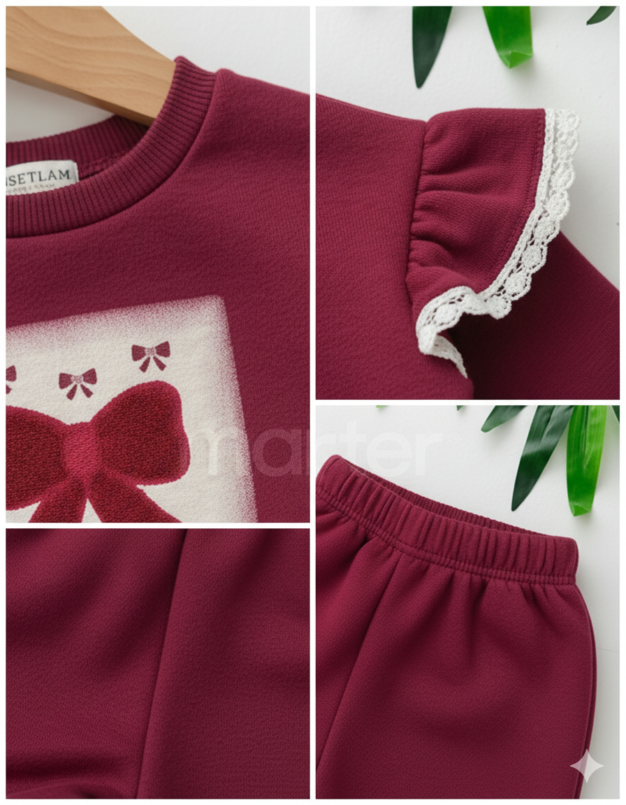 طقم جميل و كيوت للبنات بلمسات أنيقة