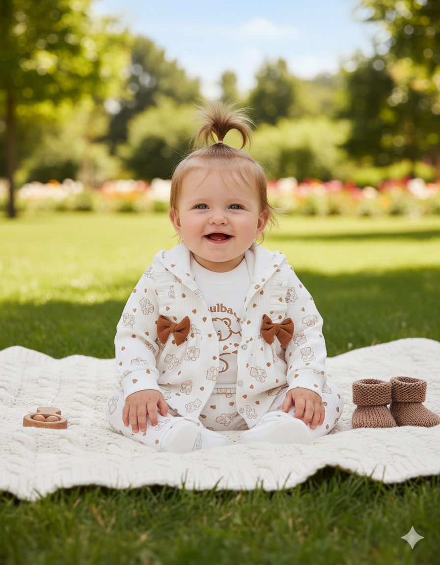 طقم الأميرة الصغيرة للبنات من 3 قطع جميلة