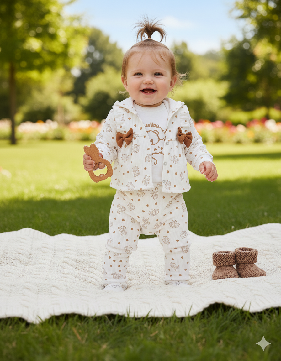 طقم الأميرة الصغيرة للبنات من 3 قطع جميلة