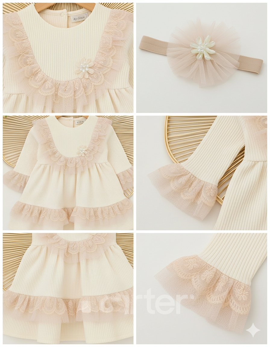 فستان فخم للبنات من 2 قطع راقية