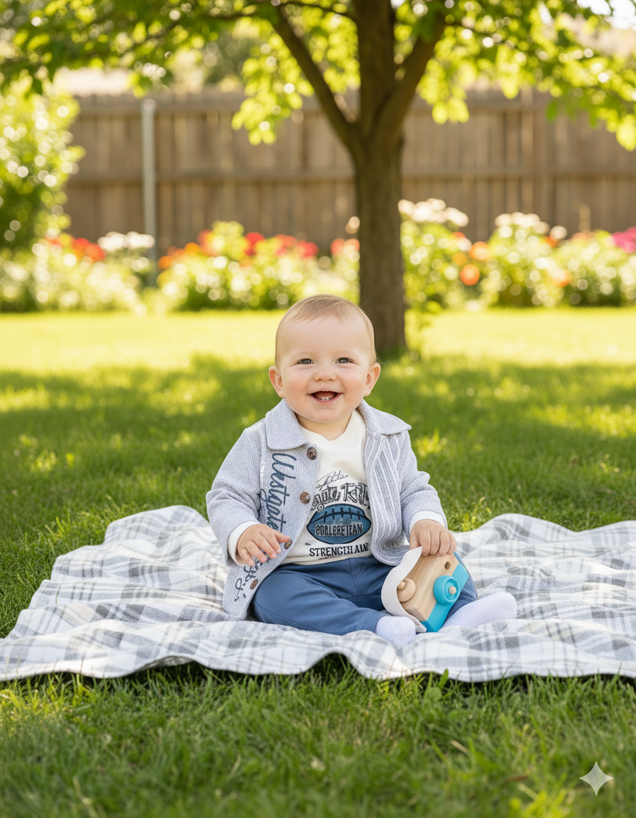 طقم أنيق للأولاد من 3 قطع جميلة