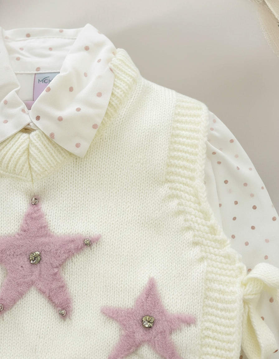 طقم شتوي رائع للبنات بتصميم كيوت من 3 قطع