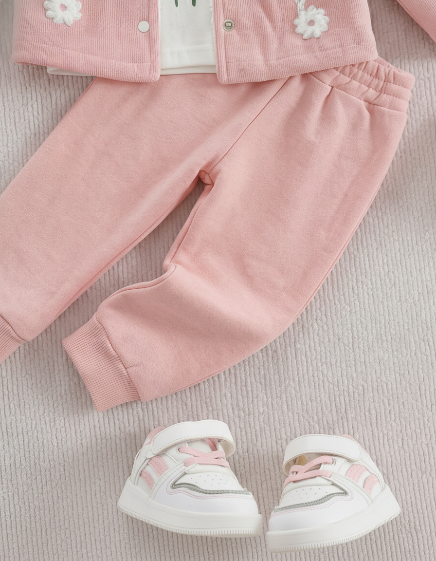 طقم شتوي رائع للبنات بتصميم كيوت من 3 قطع