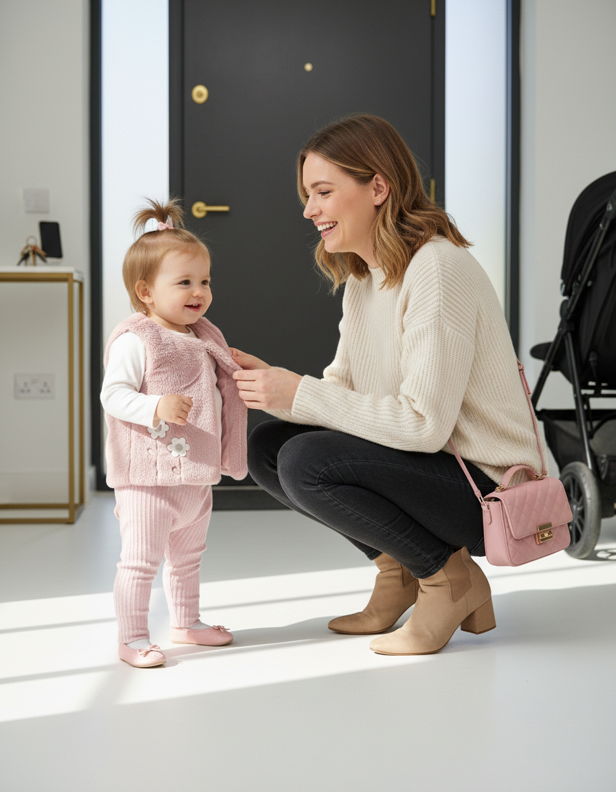 طقم كيوت مزين بأزهار و فراشات صغيرة