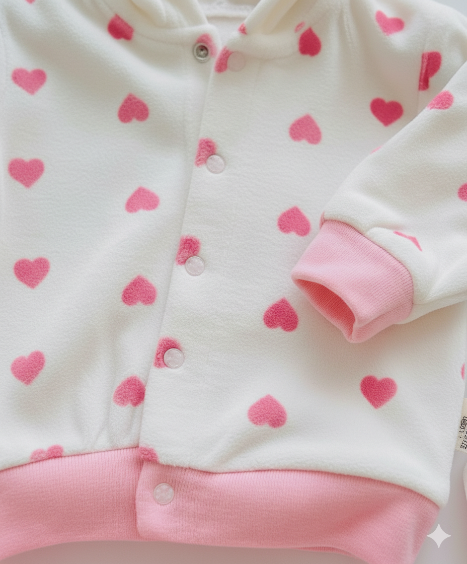 طقم كيوت مزين بقلوب صغيرة من 3 قطع