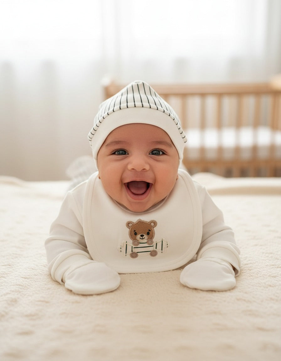 طقم أنيق للمواليد الجدد بـ5 قطع