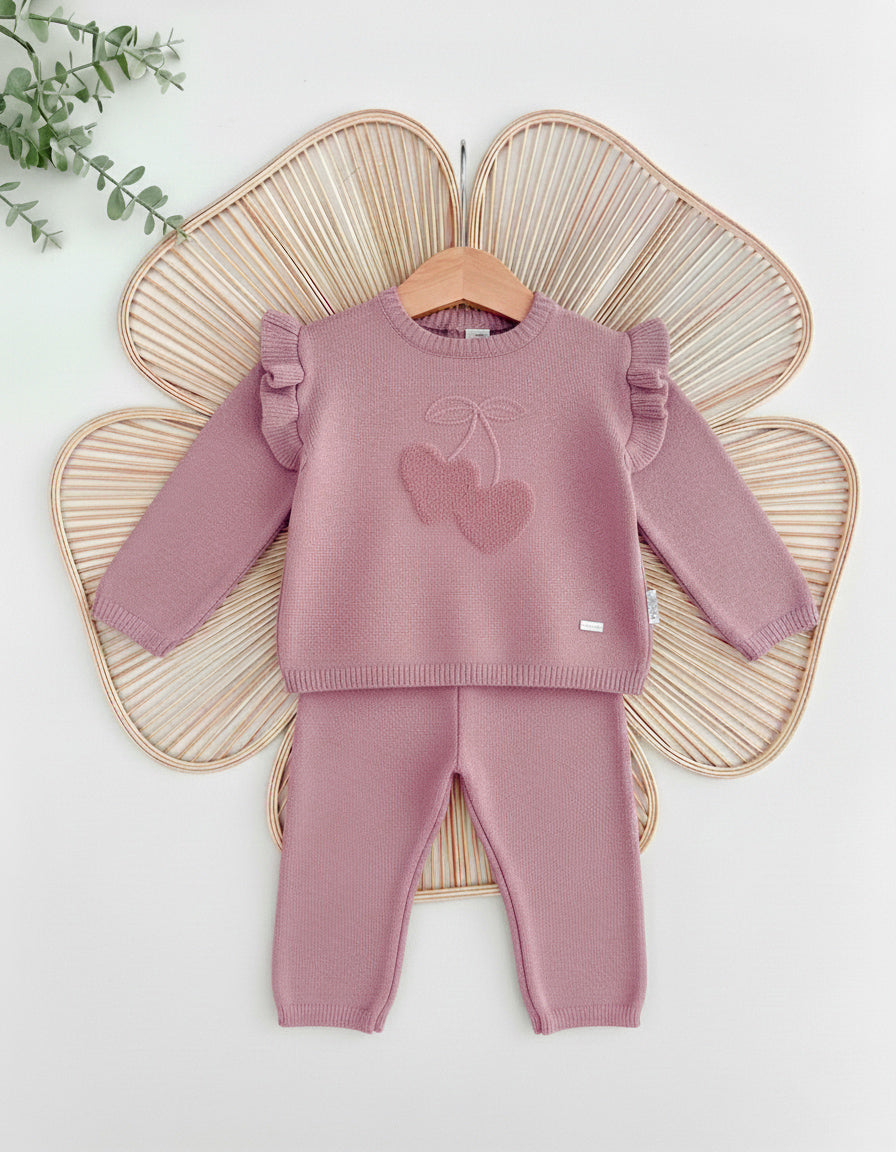 طقم شتوي كيوت للبنات من 2 قطع أنيقة