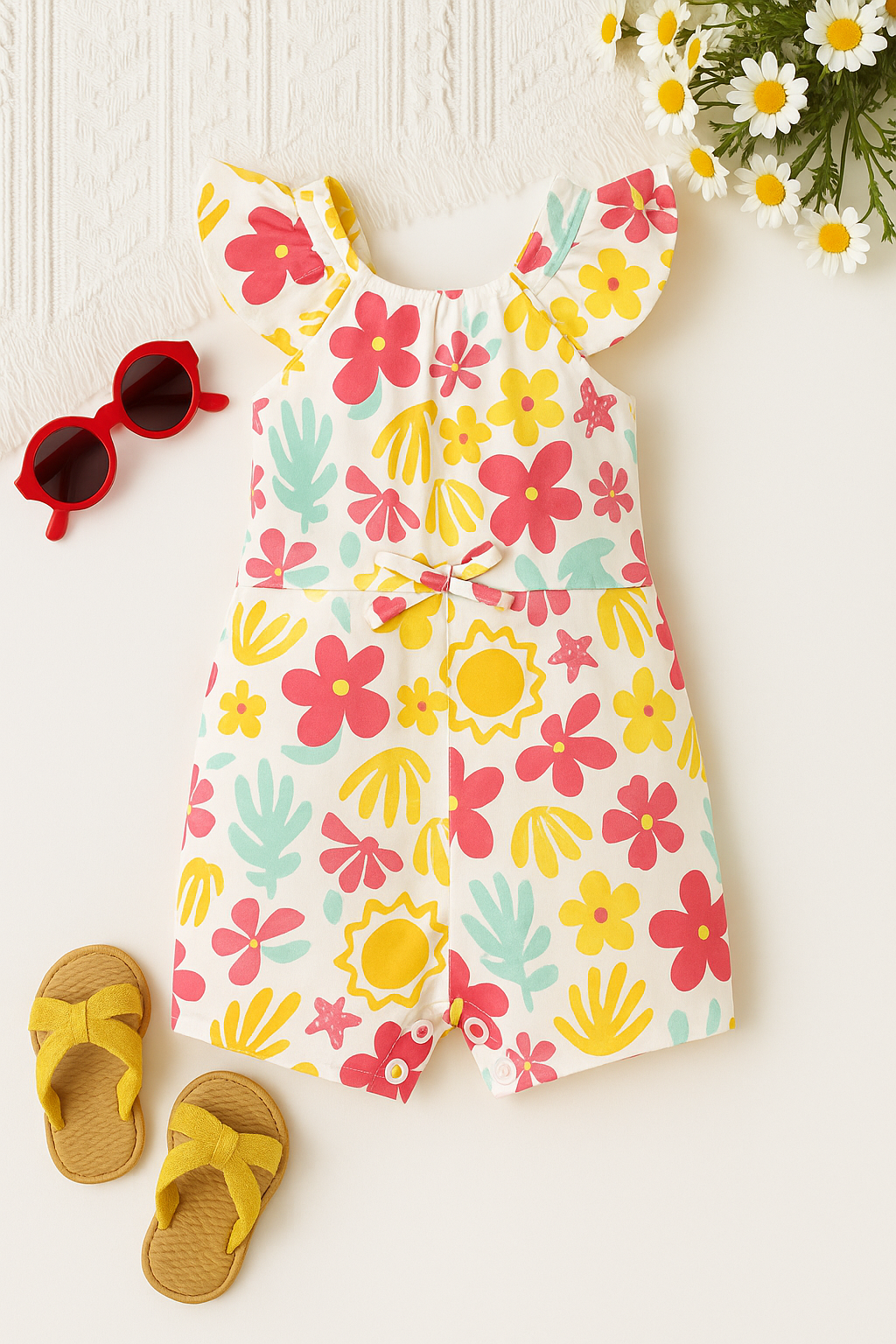 طقم صيفي كيوت للبنات بلمسات أنيقة